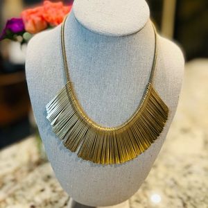 Stella Dot gold statement necklace